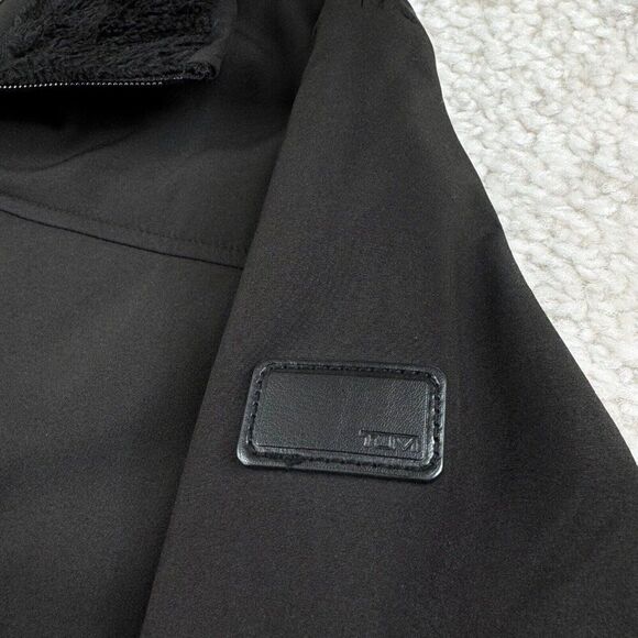 TUMI Soft Shell Fleece Lined Jacket Black Gray - Picture 6 of 10